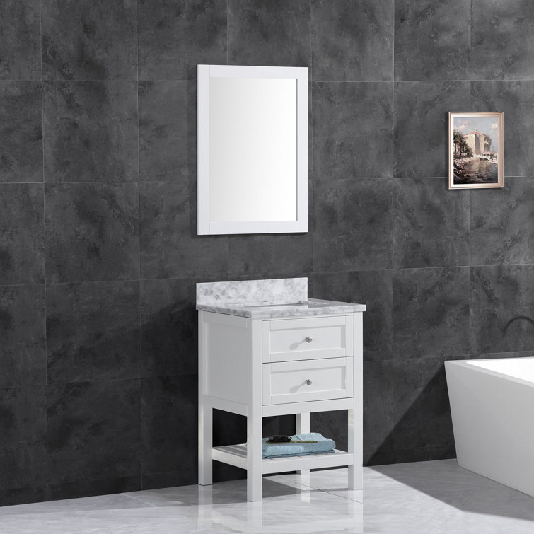 Wrought Studio Johna 23.5" Single Bathroom Vanity Set with Mirror Wayfair